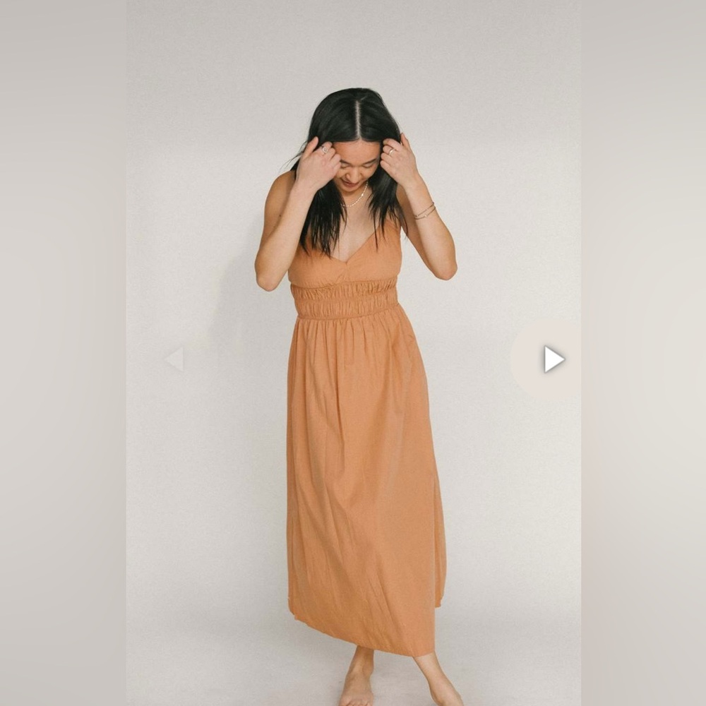 Faithfull the Brand Lalika Midi Dress – Hazelnut NWT Size 4
